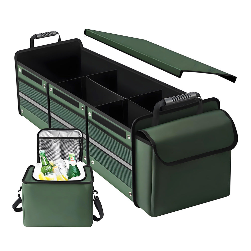 Large Capacity Trunk Storage Box with Insulated Bag