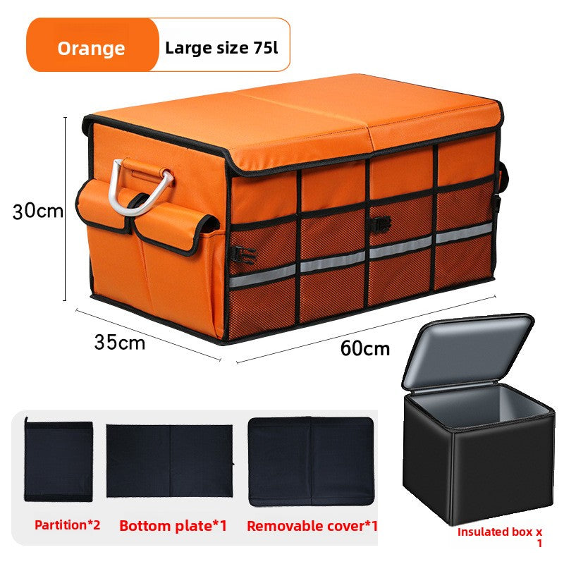 Folding Car Trunk Storage Box – Dual Color Organizer