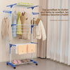 Floor-mounted mobile clothes drying rack