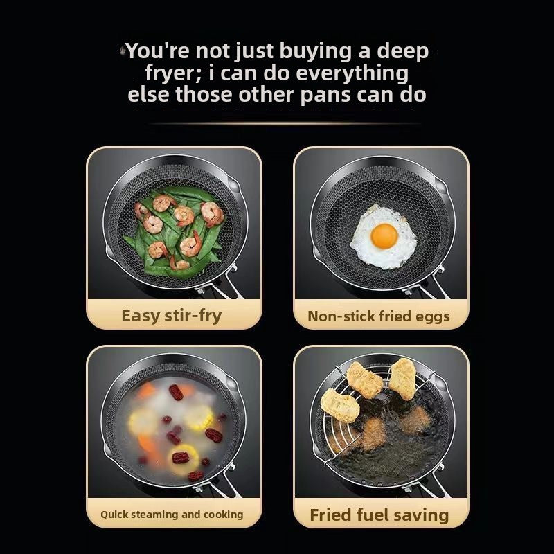 Stainless steel flat-bottomed Japanese-style pan