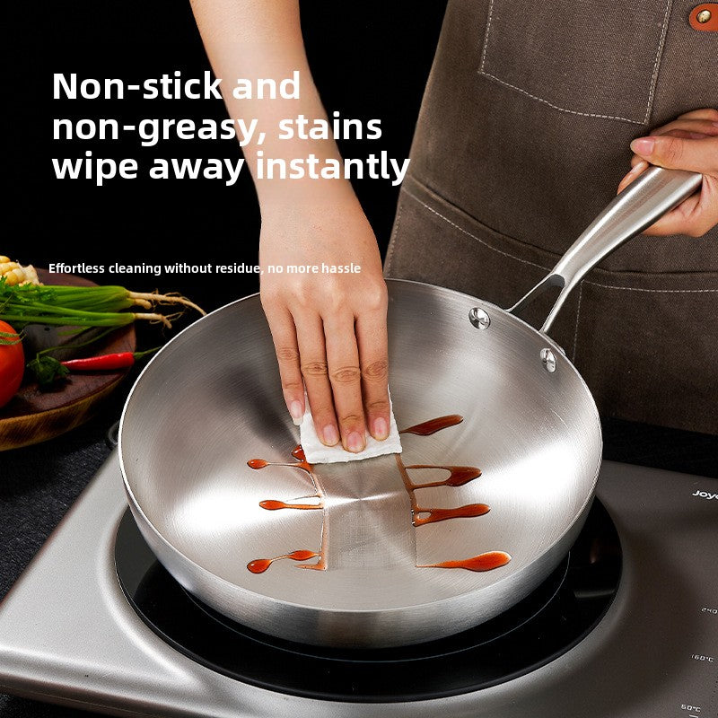 Stainless Steel Frying Pan Triple-Layer Non-Stick Induction Compatible