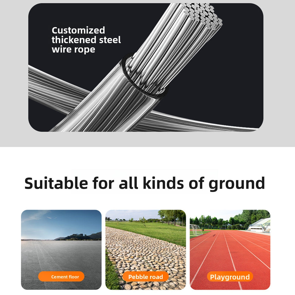 Colorful ring snap skipping rope