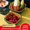 Double-layer vegetable washing basin draining basket