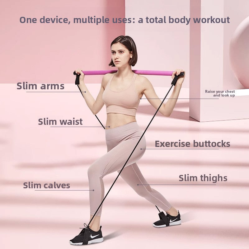 Pilates Bar with Resistance Bands | Full Body Home Workout Kit