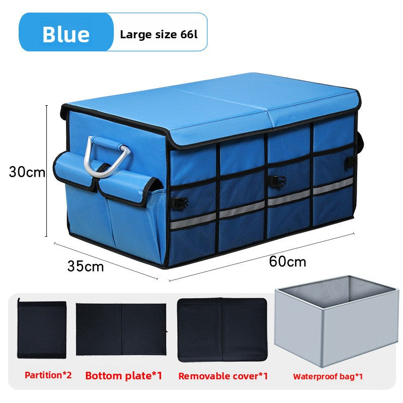 Folding Car Trunk Storage Box – Dual Color Organizer