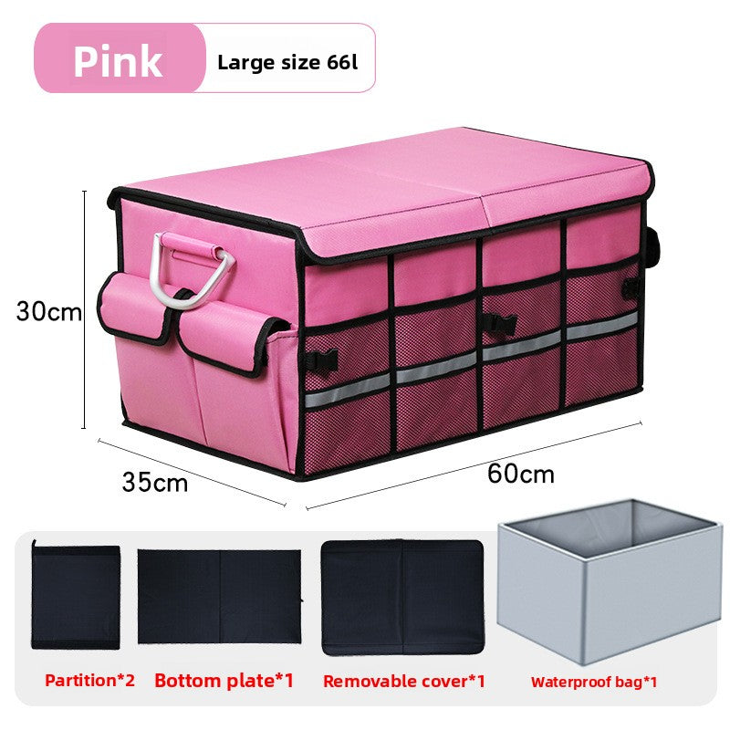 Folding Car Trunk Storage Box – Dual Color Organizer