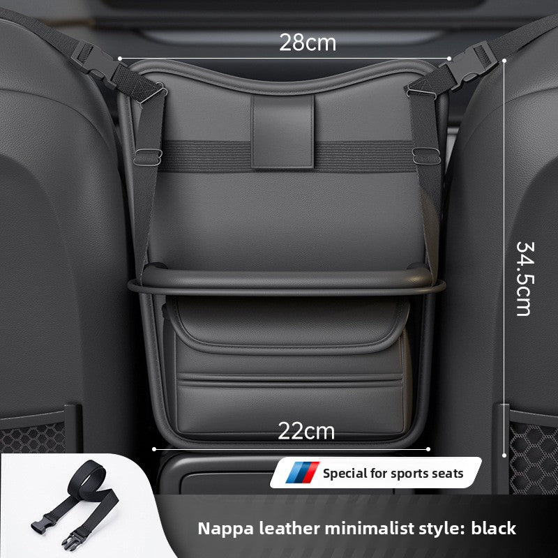 Car Seat Back Organizer with Storage & Handle