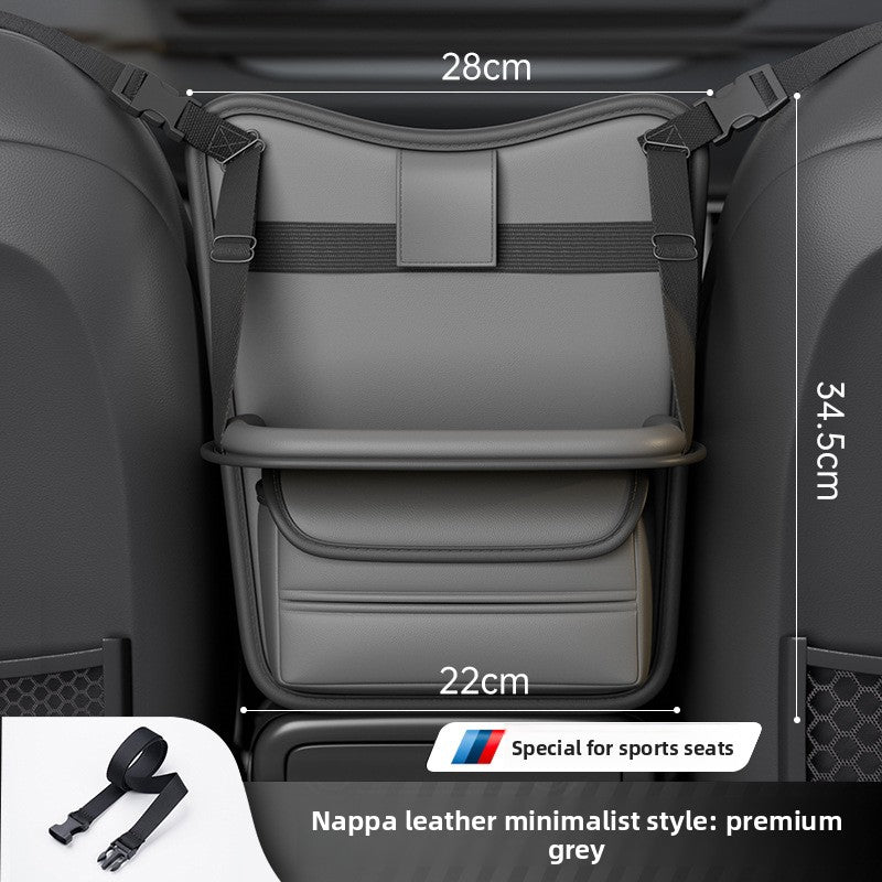 Car Seat Back Organizer with Storage & Handle