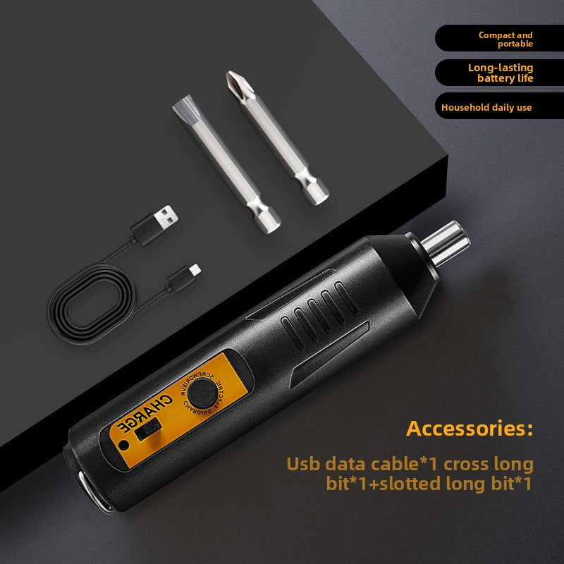 Electric screwdriver for household door lock installation