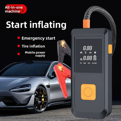 2-in-1 Car Jump Starter with Air Compressor | Emergency Battery Booster & Tire Inflator