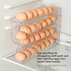 Rolling Egg Storage Box  Auto-Scrolling Egg Holder for Refrigerator, Large-Capacity Fridge Egg Organizer with Slide Design