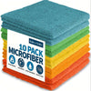 Microfiber absorbent cleaning cloths