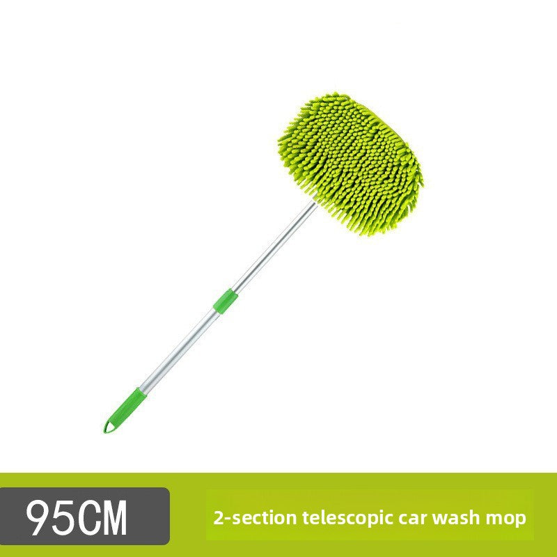 Extendable Chenille Car Wash Mop | Long Handle Cleaning Brush for Cars, Glass & Home Use