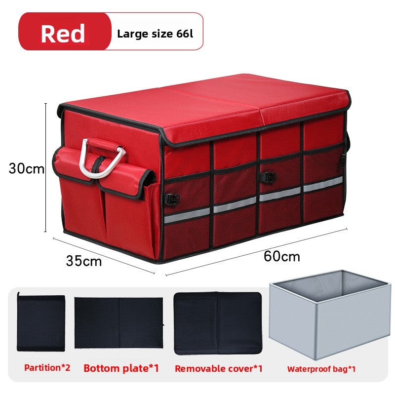Folding Car Trunk Storage Box – Dual Color Organizer