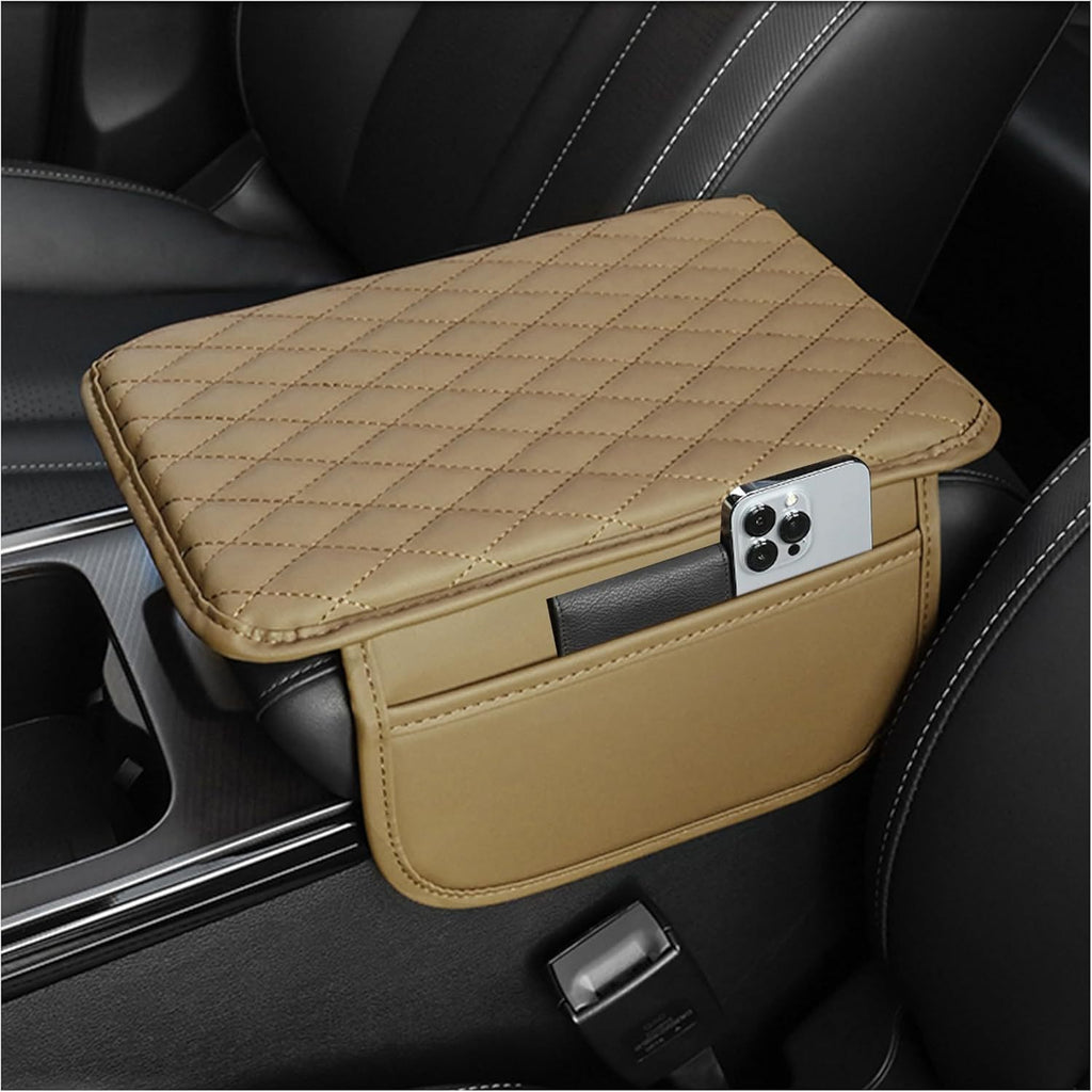 Middle Console Mat Protector with Storage Pocket
