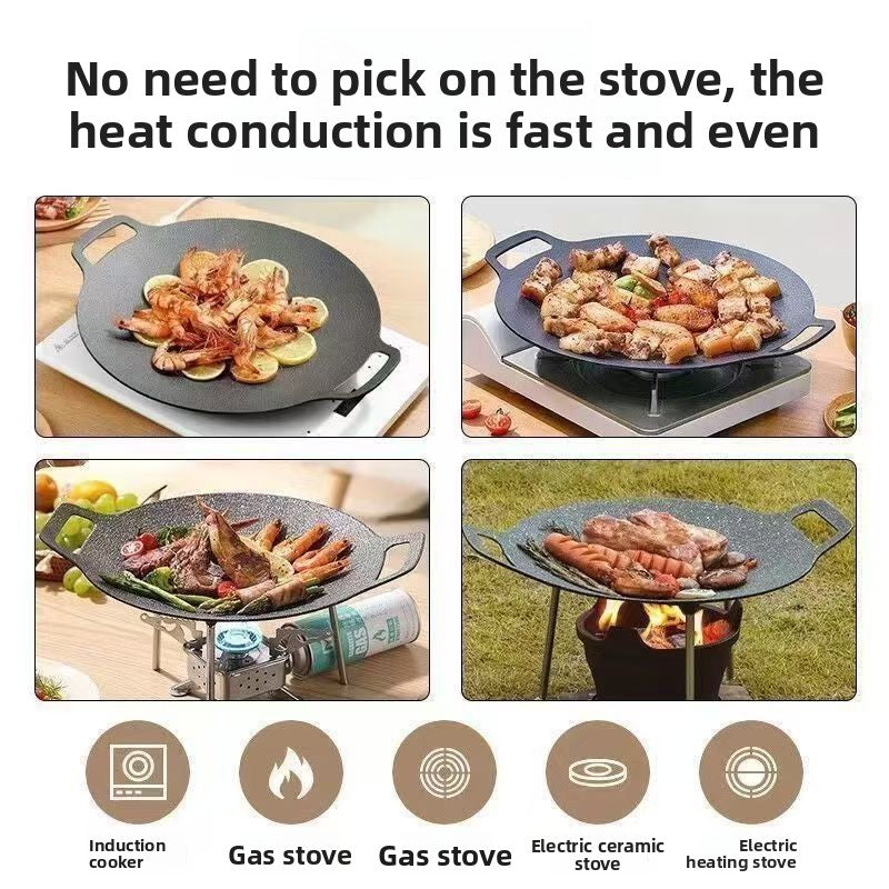 Outdoor Camping Card Stove Maifan Stone Baking Pan