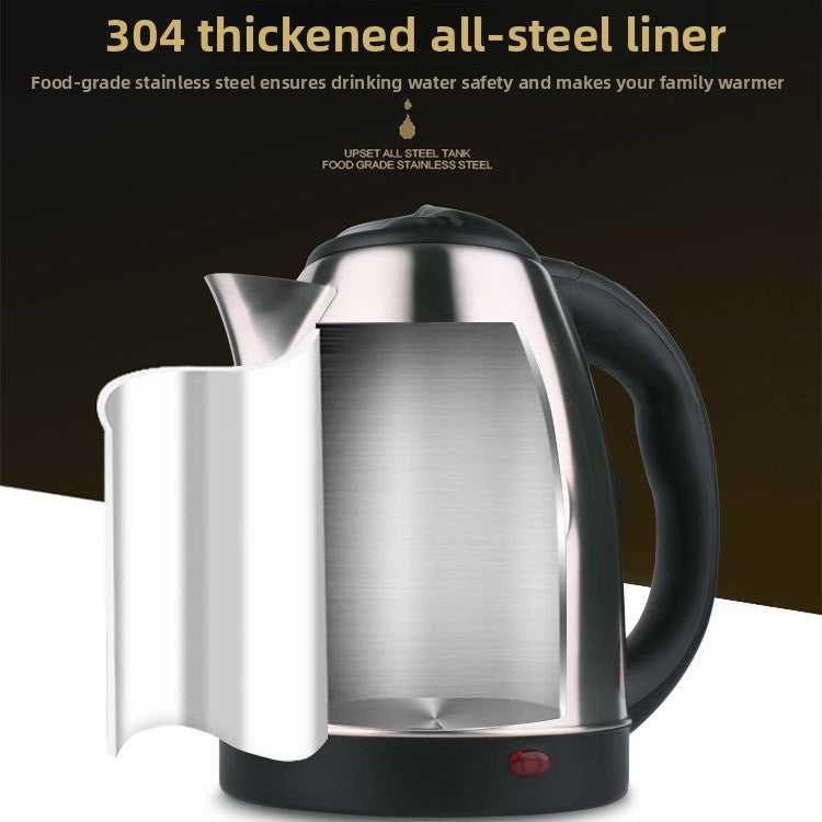 304 Stainless Steel Electric Kettle Fast Boil, Auto Shut-Off, 1.8L Household Water Boiler