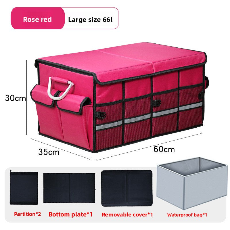 Folding Car Trunk Storage Box – Dual Color Organizer
