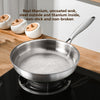 316 Stainless Steel Frying Pan with Foldable Handle