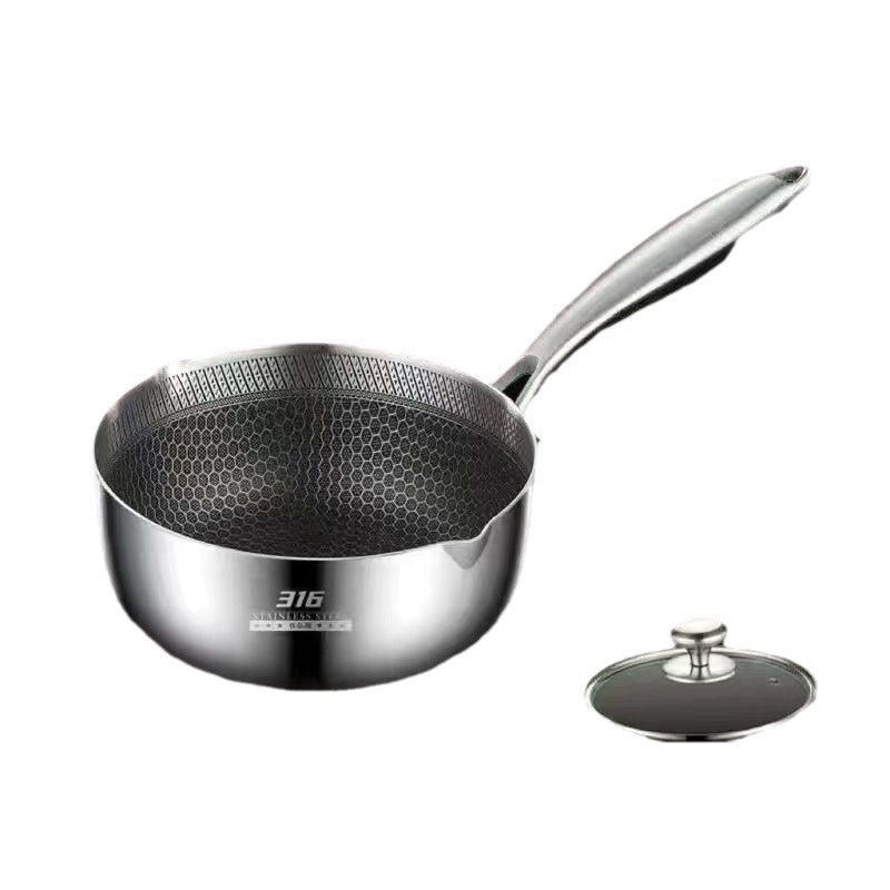 Stainless steel flat-bottomed Japanese-style pan