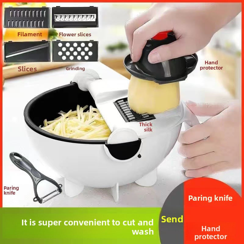 Stainless Steel Hand Guard Vegetable Cutter with Grater and Slicer