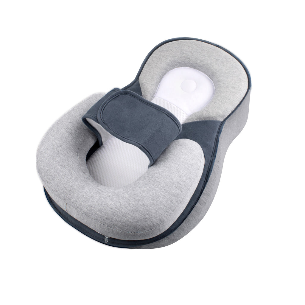 Baby Anti-Roll Support Pillow  Newborn Lounger with Head & Body Support | Anti-Flat Head Design