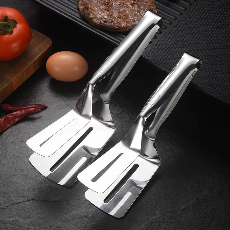 Stainless Steel Multi-Function Kitchen Tongs  Heat-Resistant Food Turner & Grill Clip for Cooking & BBQ