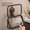 Suction Cup Walnut Towel Ring