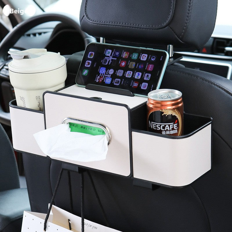 Car Seat Back Organizer – Multifunctional Storage & Cup Holder