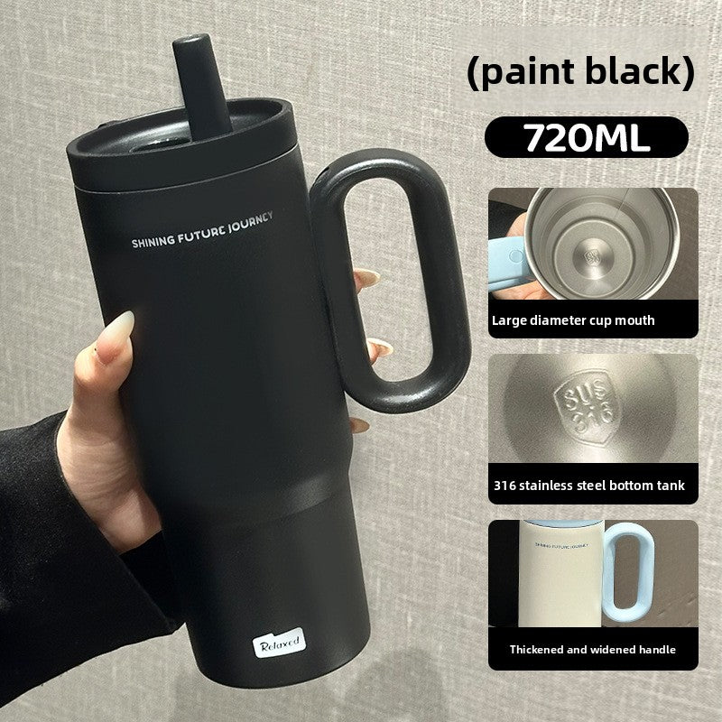 Straw Thermos Cup