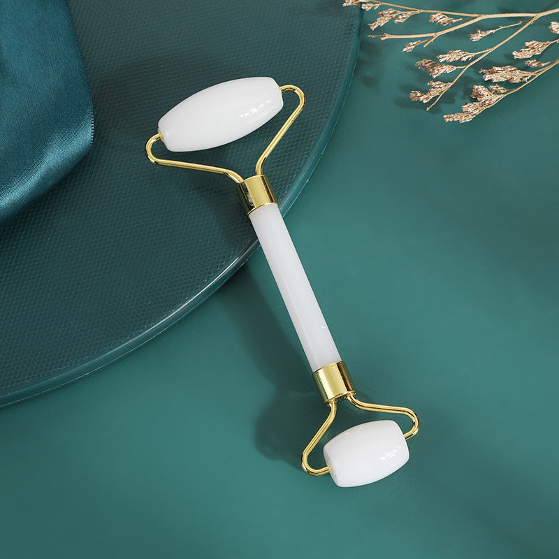 Rose Quartz Facial Roller & Gua Sha Set  Natural Stone Face Massager for Skin Glow, Lifting, Anti-Aging & Relaxation