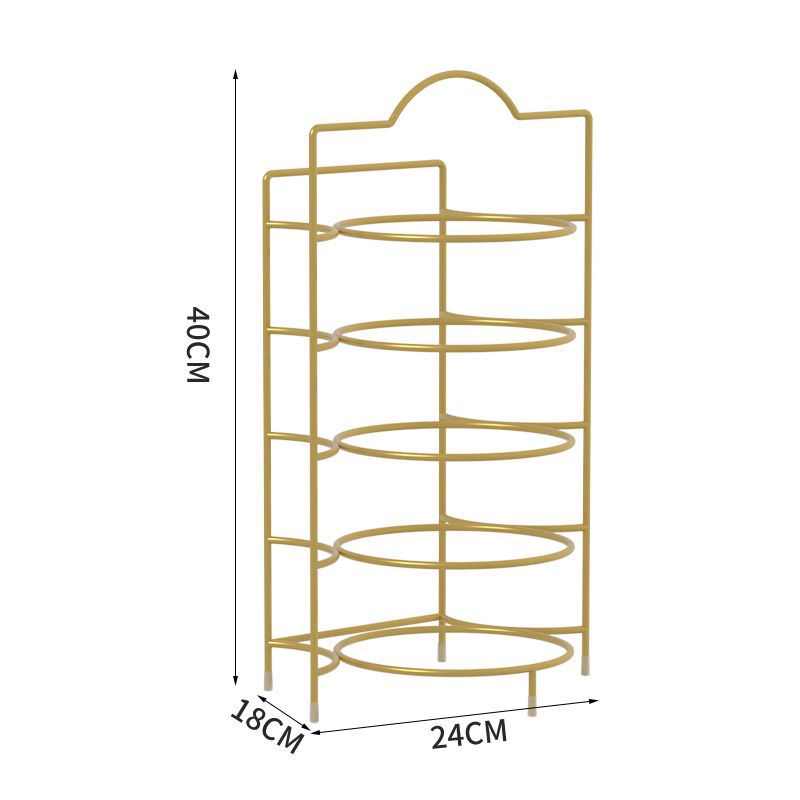 Multi-Layer Foldable Food Storage Rack  Space Saving Kitchen Organizer for Plates, Fruits, Vegetables & Meal Prep