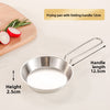 Portable Stainless Steel Folding Handle Frying Pan for Camping
