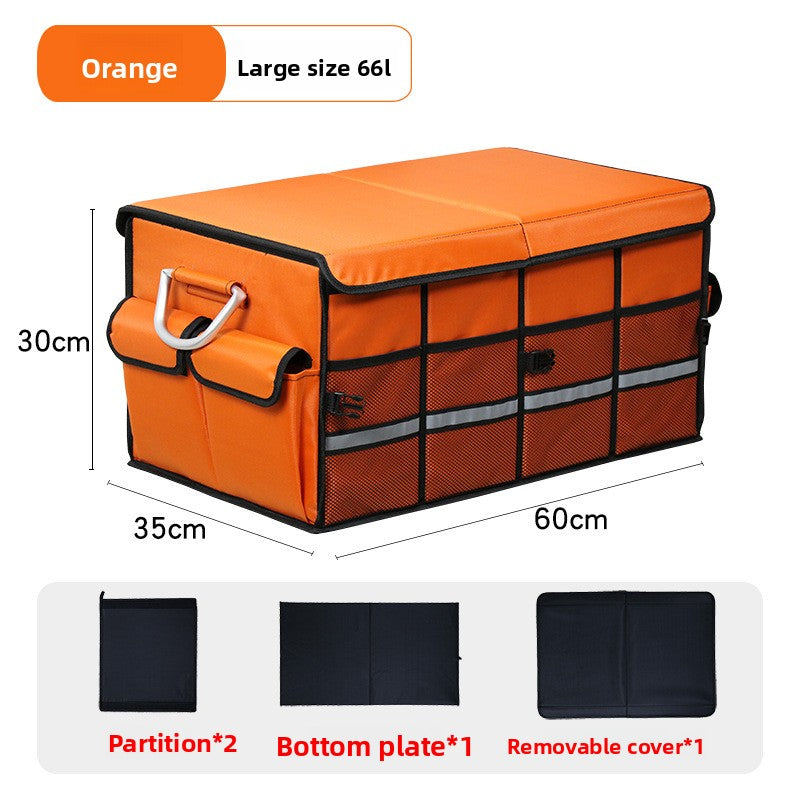 Folding Car Trunk Storage Box – Dual Color Organizer