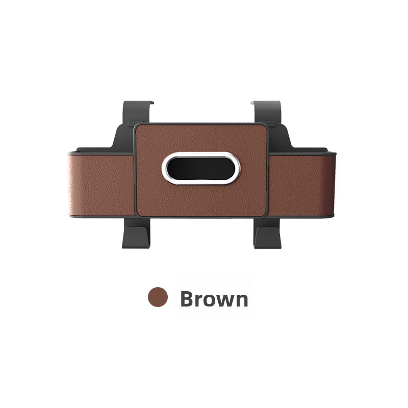 Leather multi-functional storage box for car use