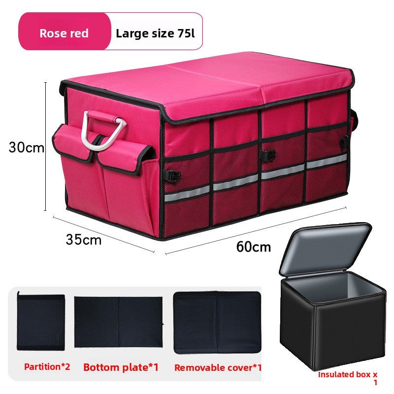 Folding Car Trunk Storage Box – Dual Color Organizer