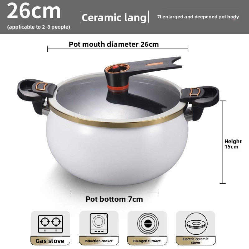 8L Large Capacity Braised Stew Pot Hot Pot