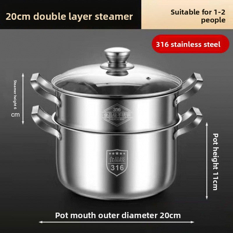 German 316 stainless steel saucepan