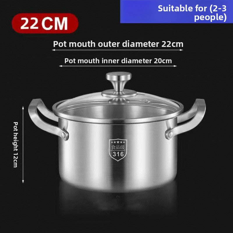 German 316 stainless steel saucepan