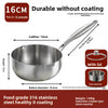 Thickened 316 Stainless Steel Milk Pot with Lid and Steamer