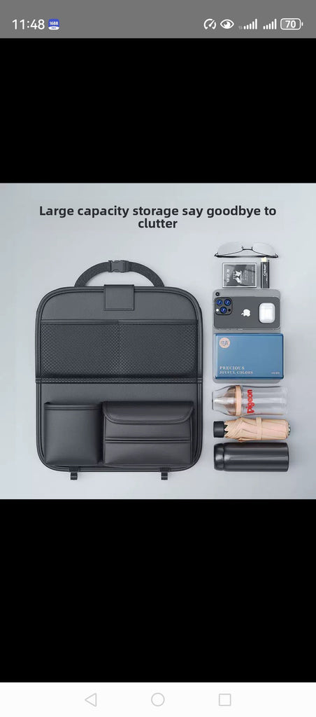 Car Seat Back Storage Bag