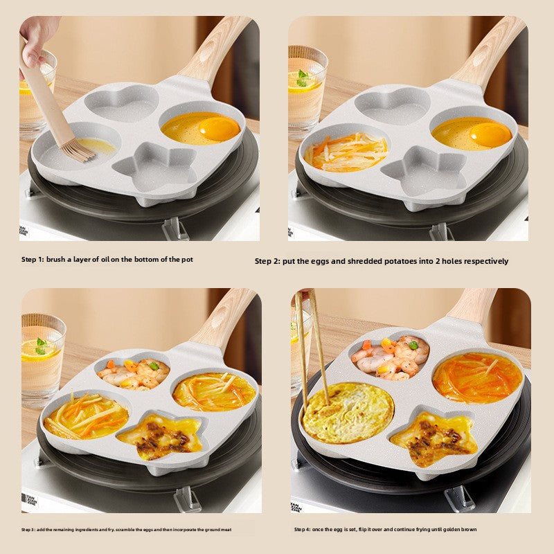 Non-stick Four-hole Egg Frying Pan