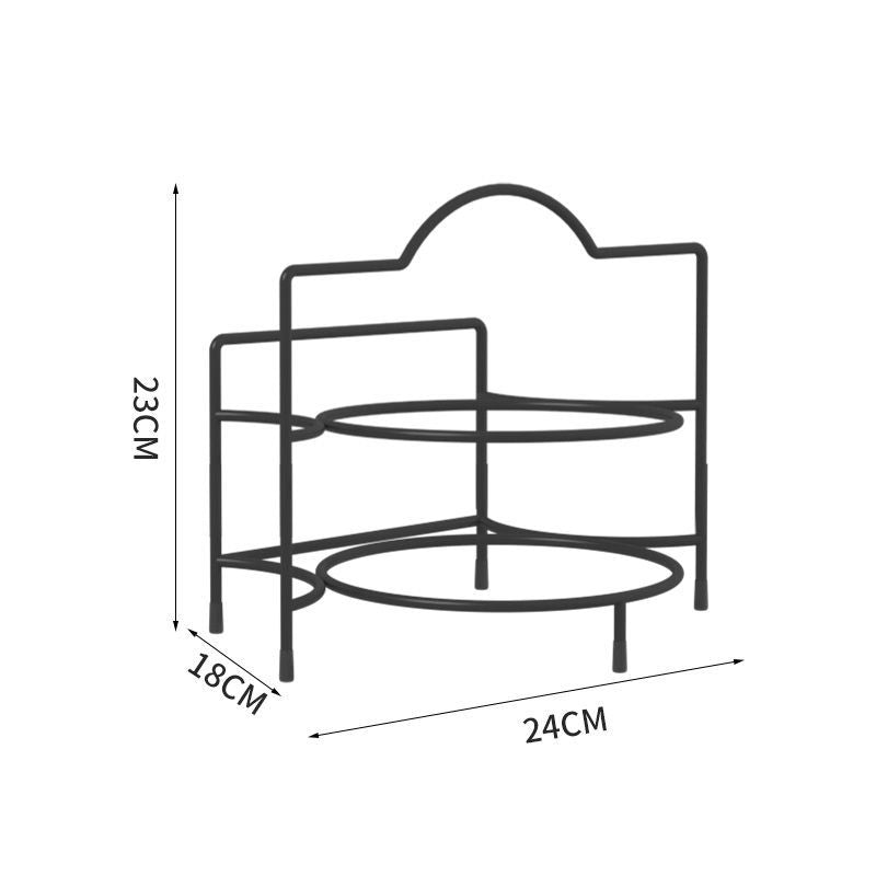 Multi-Layer Foldable Food Storage Rack  Space Saving Kitchen Organizer for Plates, Fruits, Vegetables & Meal Prep