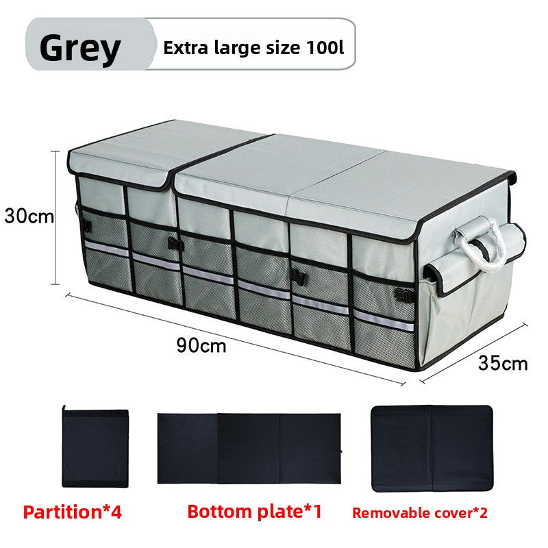 Folding Car Trunk Storage Box – Dual Color Organizer