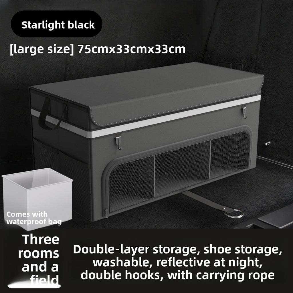 Car Trunk Folding Storage Box – Dual Color Organizer