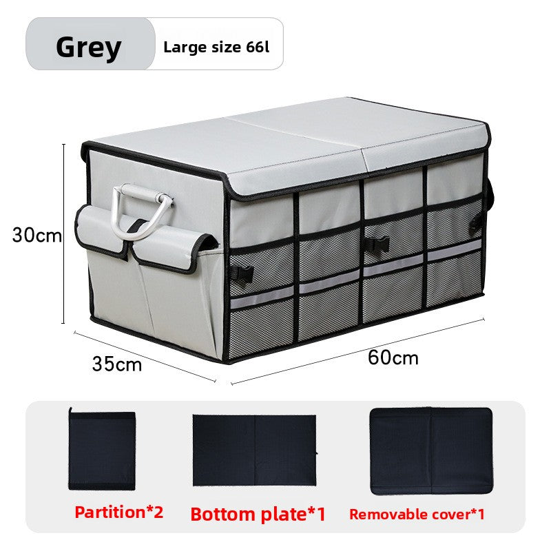 Folding Car Trunk Storage Box – Dual Color Organizer