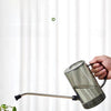 Stainless steel long-spout watering can