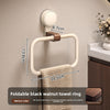 Suction Cup Walnut Towel Ring