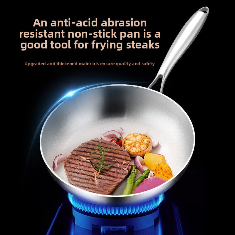 316 Stainless Steel Frying Pan with Foldable Handle