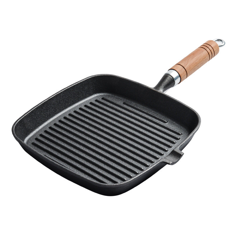 Uncoated Non-stick Household Striped  Frying Steak Special Pan Pan